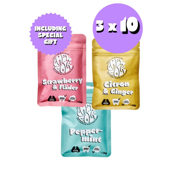 chewfolk - Venta al por mayor Chicles - Chew Folk, paquete de 30 unidades, ¡incluye un regalo!