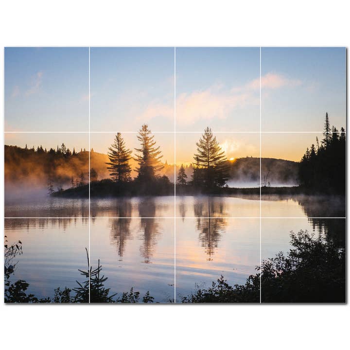Lake River Ceramic Tile Mural PT500787 for wholesale by Picture-Tiles.com