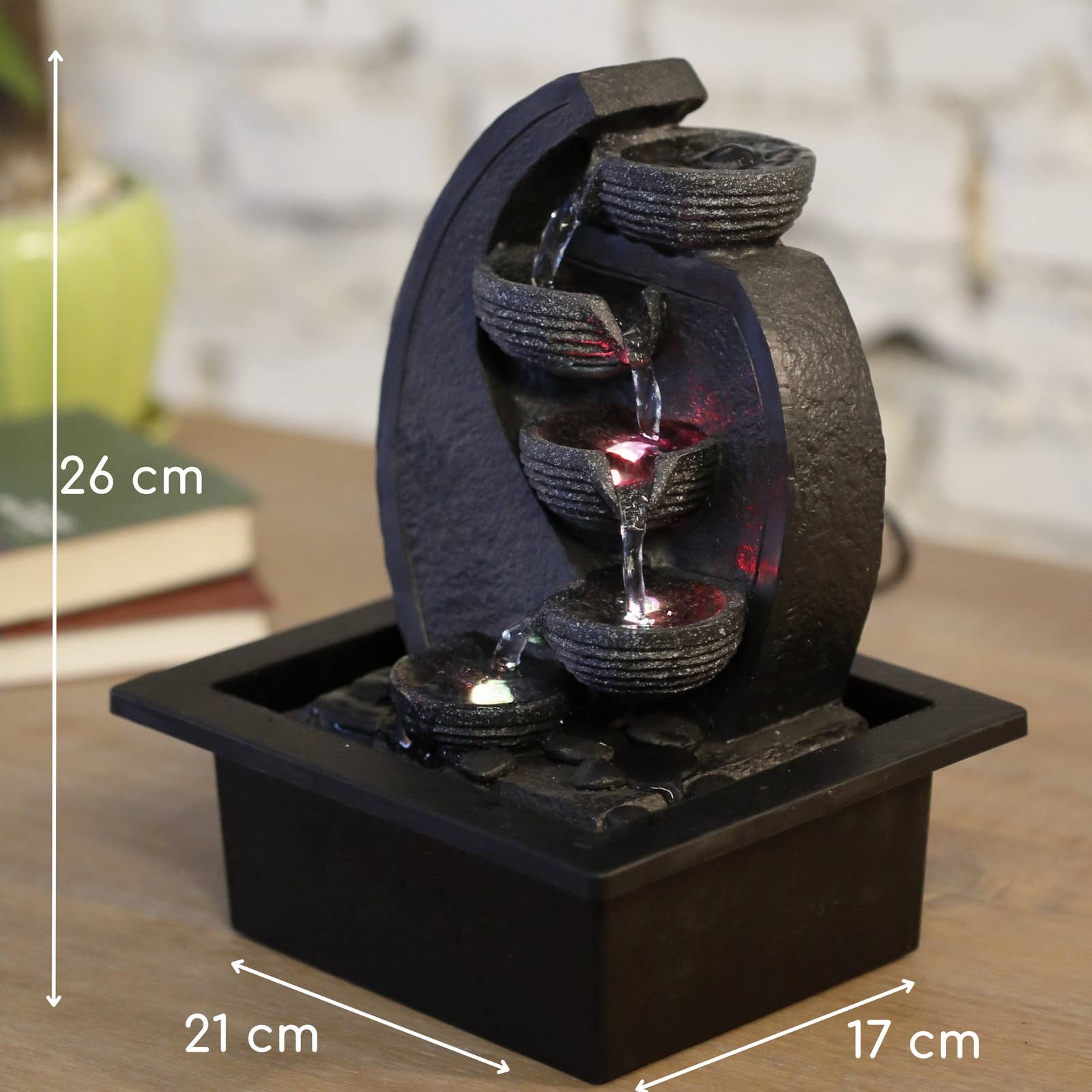 Zen'Arôme - Venta al por mayor Decoración navideña - Fuente de interior en cascada con luces LED - Decoración zen3