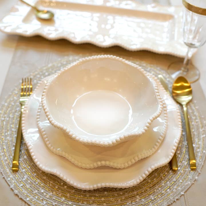 Certified International - Wholesale Bowl - Perlette Cream Melamine All Purpose Bowl 7.5 in x 2 in