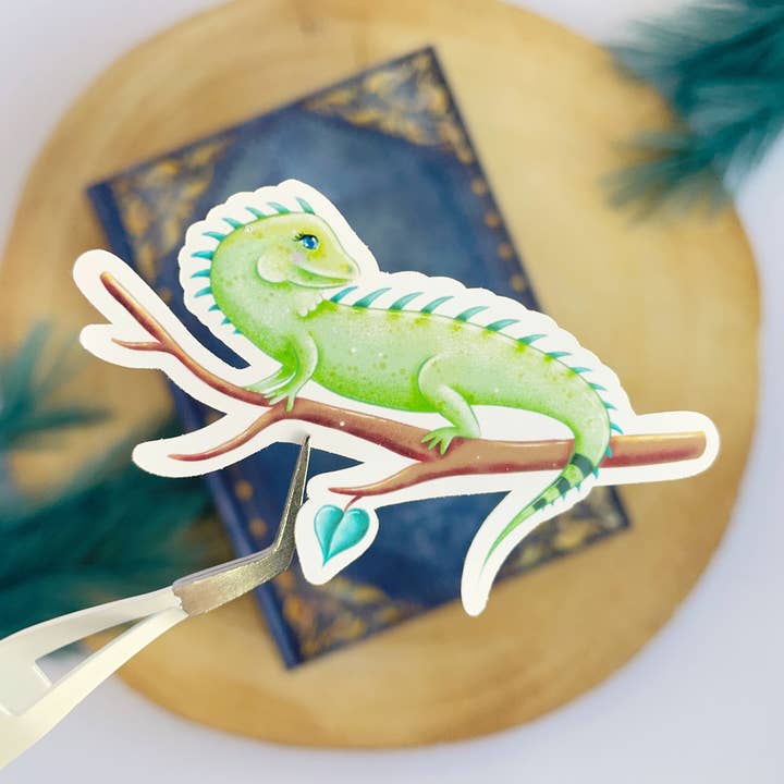 Iguana Vinyl Die Cut Sticker for wholesale by Cosy & Card