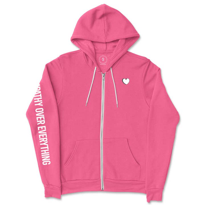 Empathy Over Everything Full Zip Fleece for wholesale by Kind Cotton