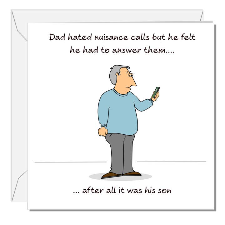 Funny Dad Birthday Card / Father's Day Card from his son for wholesale by Swizzoo Cards