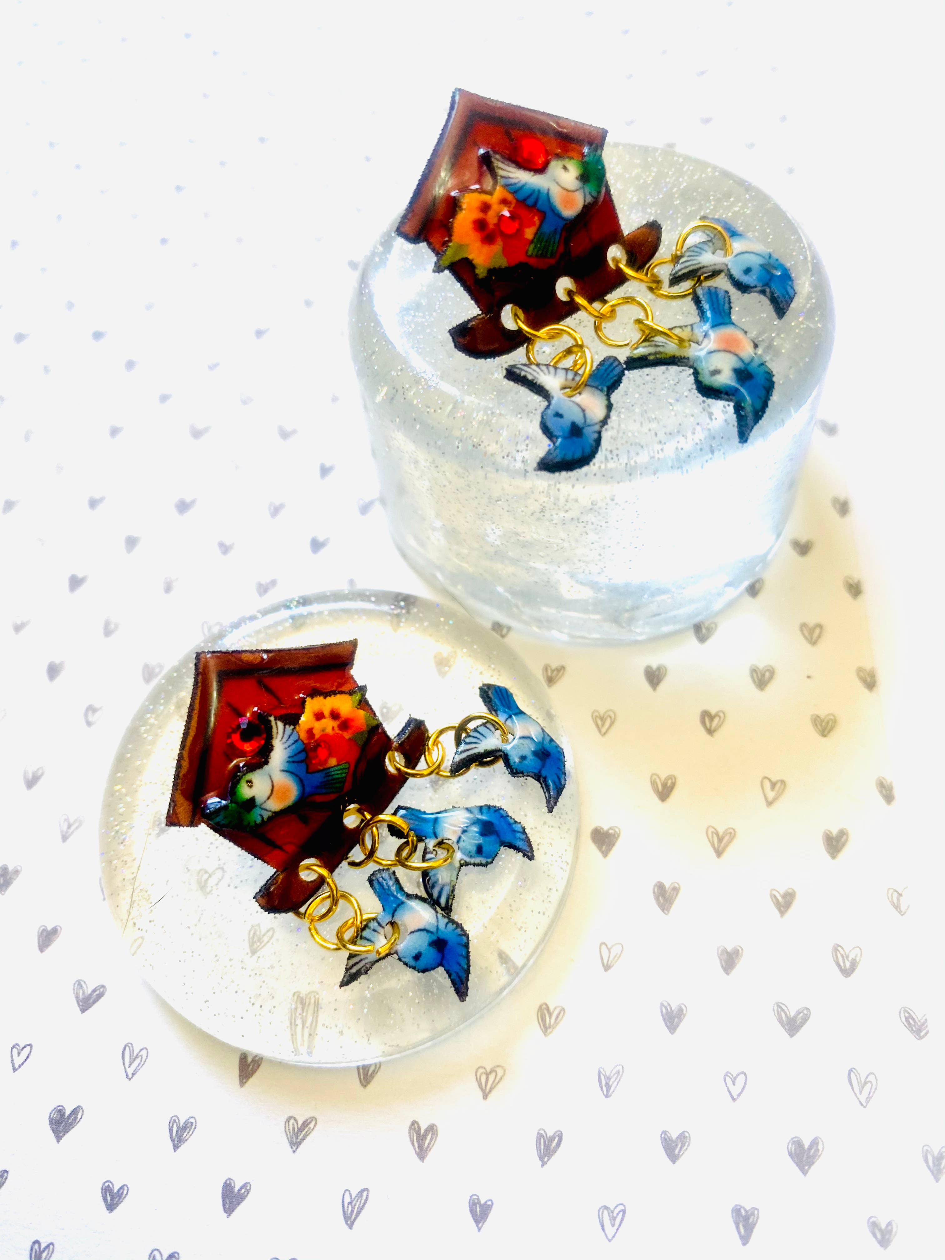 Rosie Rose Parker - Wholesale Dangle Earrings - retro bird house earring cluster earrings for women summer 11