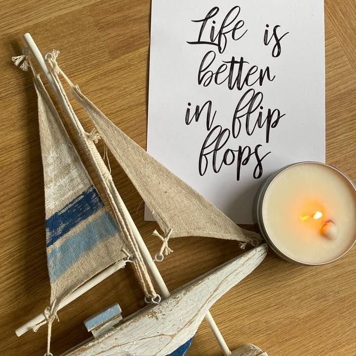 WinsterCreations™ – wholesale Art print – Life Is Better In Flip Flops Summer Seasonal Home Print