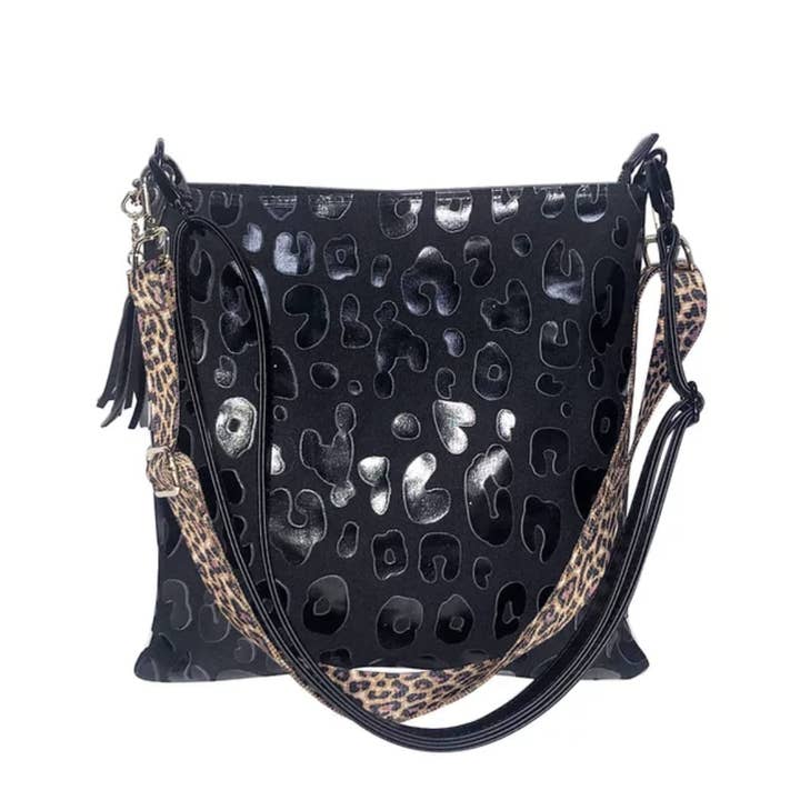 Arniyara - Wholesale Crossbody Bag - Women's - Leopard print crossbody womens handbag - Color Black1