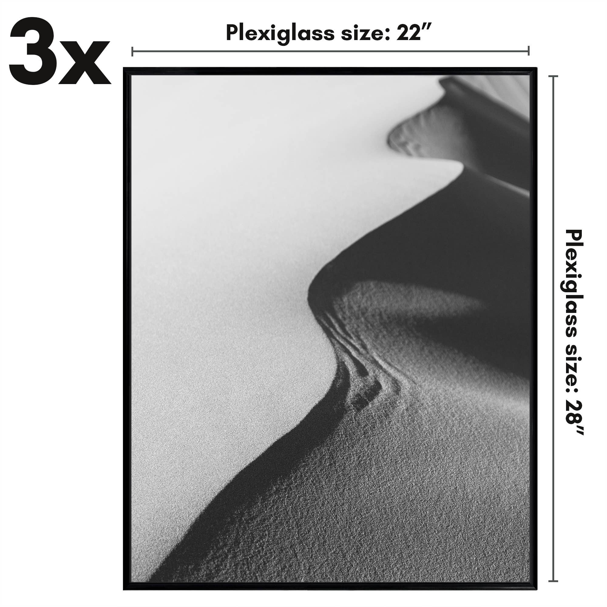 Americanflat - Wholesale Picture Frame - 3 Pack Lightweight Poster Frames50