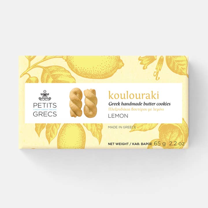 Mini Koulouraki Lemon - Greek Handmade Butter Cookies for wholesale by PETITS GRECS P.C.
