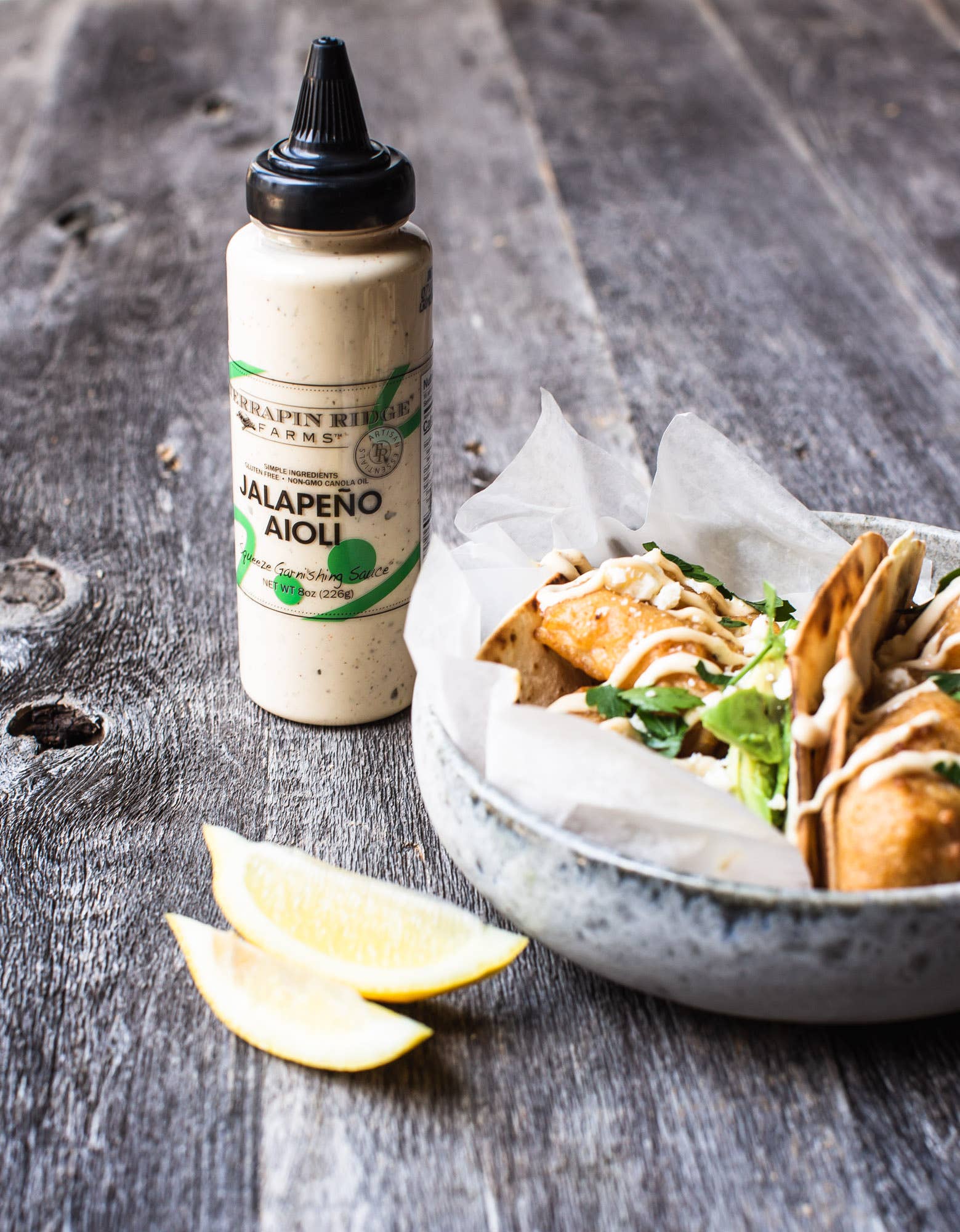 Terrapin Ridge Farms - Wholesale Sauce - Jalapeno Aioli Garnishing Squeeze2