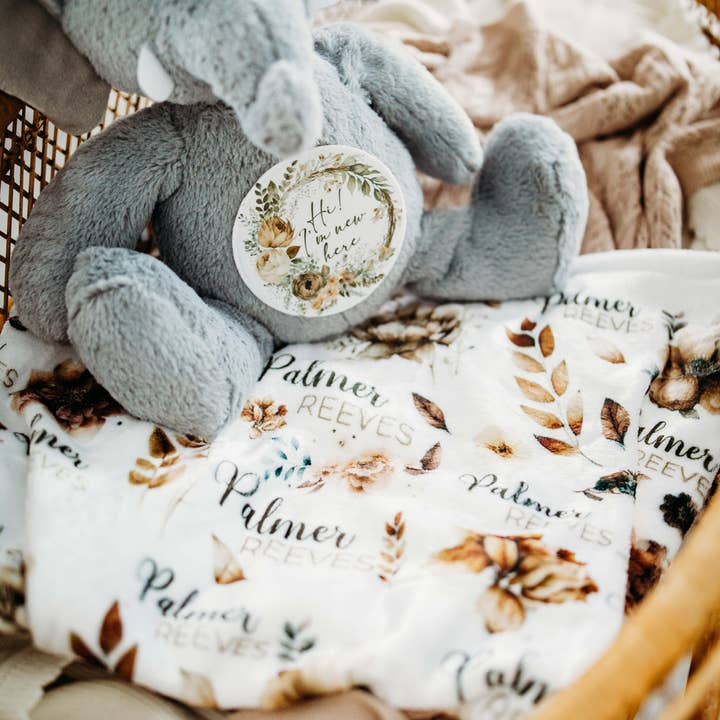 Grow With Me Baby Co - Wholesale Stuffed/Plush Toy - Kids & Baby - Baby Monthly Milestones, Elephant Stuffed Animal6