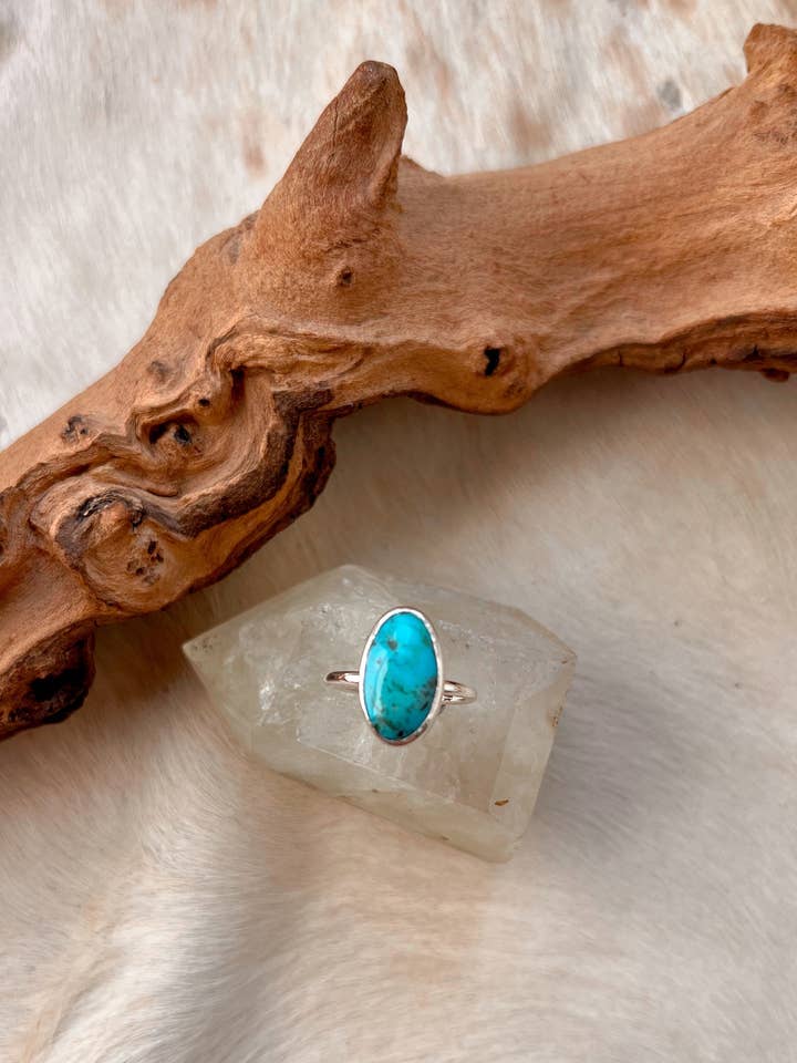 Turkoois en zilveren ring voor wholesale door Opal & Gold