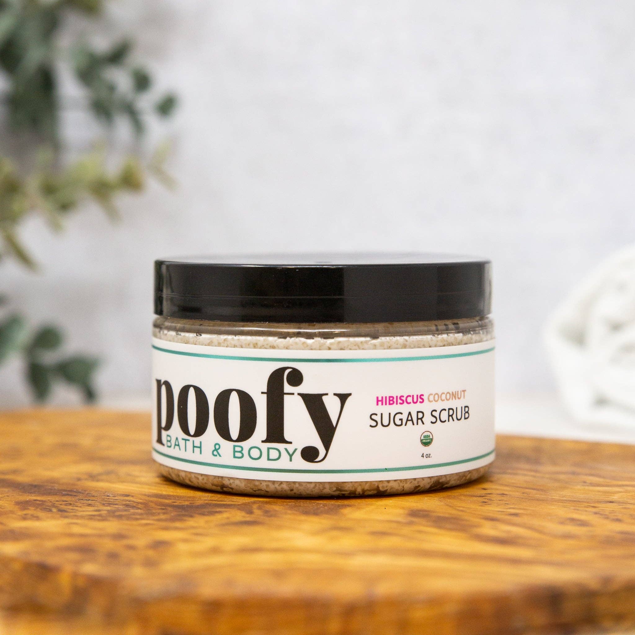 Poofy Organics - Wholesale Body Scrub/Exfoliant - Hibiscus Coconut Creamy Sugar Scrub Organic1