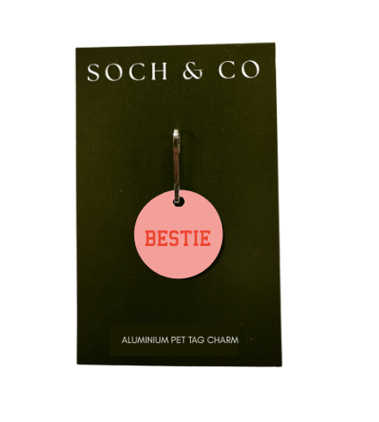 soch and co - Wholesale Pet Identification Tag - Dog - Bestie pink pet dog charm tag 0