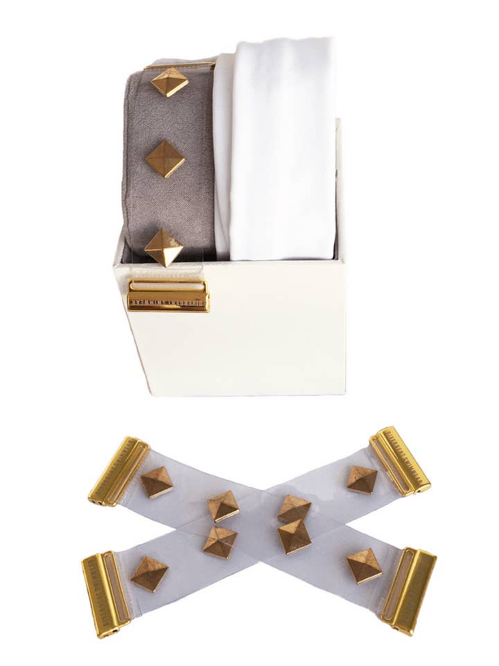 STAR STUDDED DOLL UP STRAPS | WHITE for wholesale by Divergent swimwear