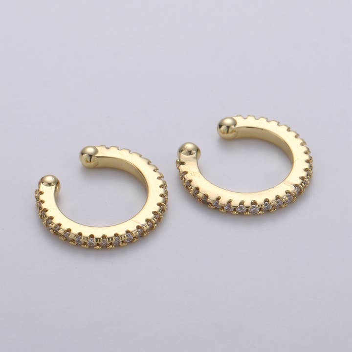 1x Minimalist Cubic CZ Gold Ear Cuff AI118 for wholesale by Aim Eternal