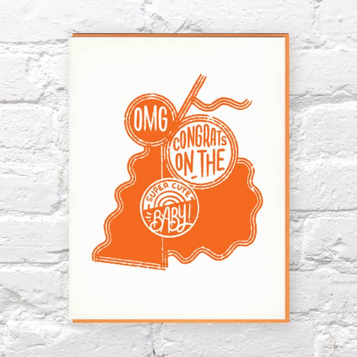 Bench Pressed - Wholesale Baby Card - OMG Baby card0