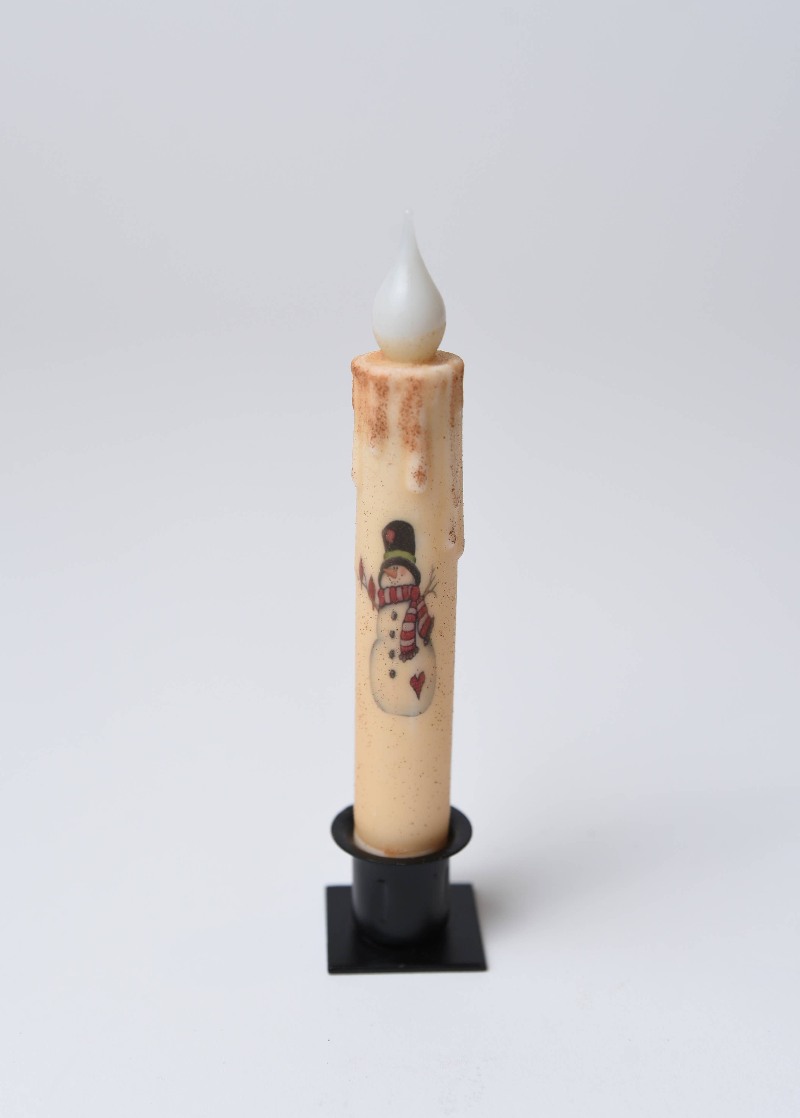 LMS Wholesale - Wholesale Flameless Candle - Snowman with Cardinals LED Time Taper Candle0