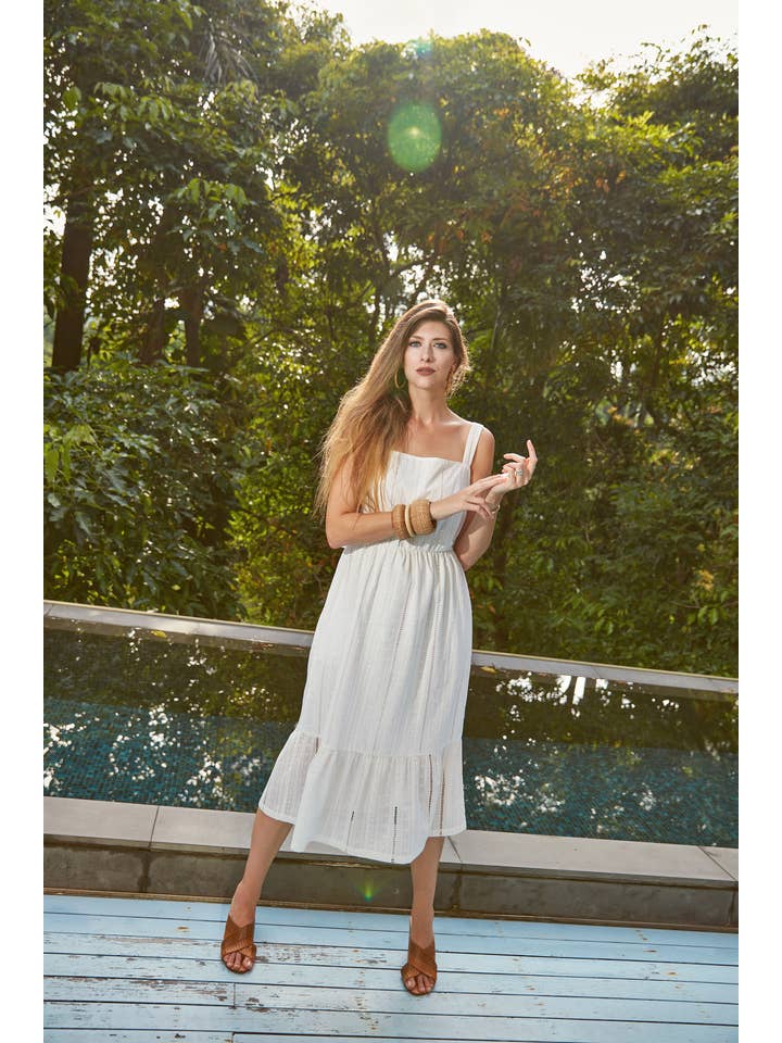 Akosée - Wholesale Dress - Women's - Gabriella Tiered Sundress in White