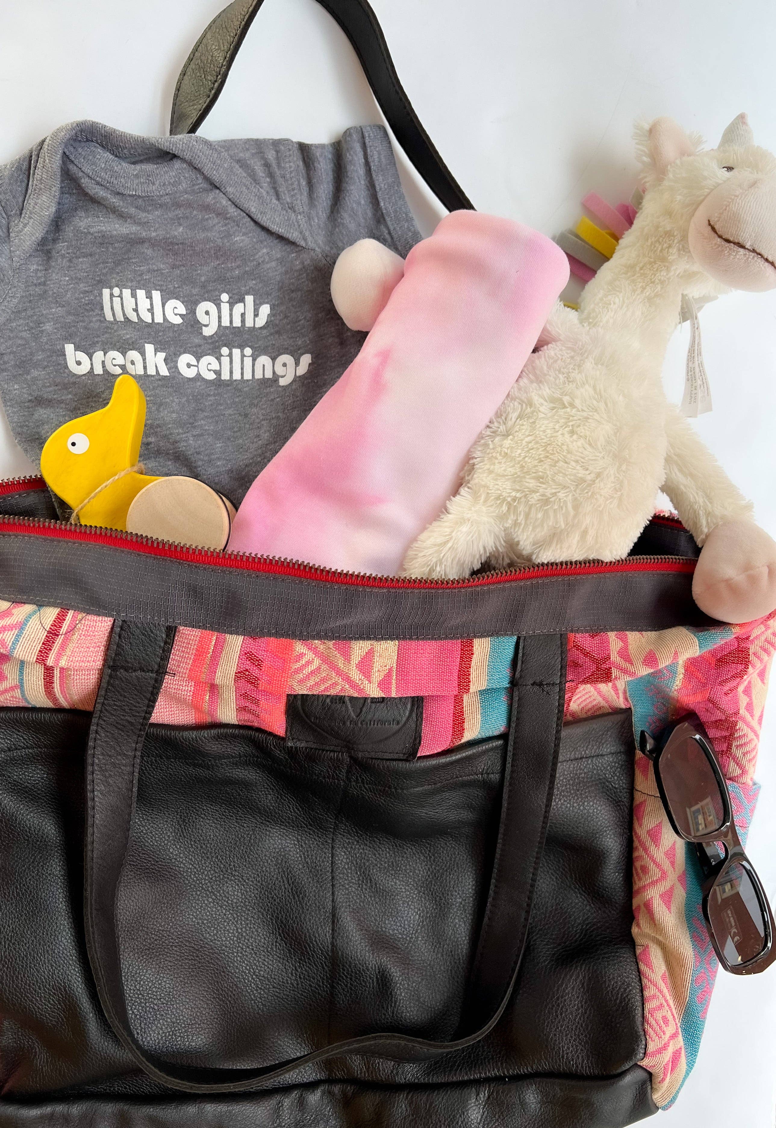 Vaalbara - Wholesale Diaper Bag - Baby - Stevie Diaper Bag in Black Leather1