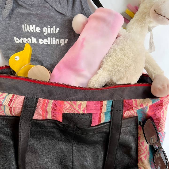 Vaalbara - Wholesale Diaper Bag - Baby - Stevie Diaper Bag in Black Leather1