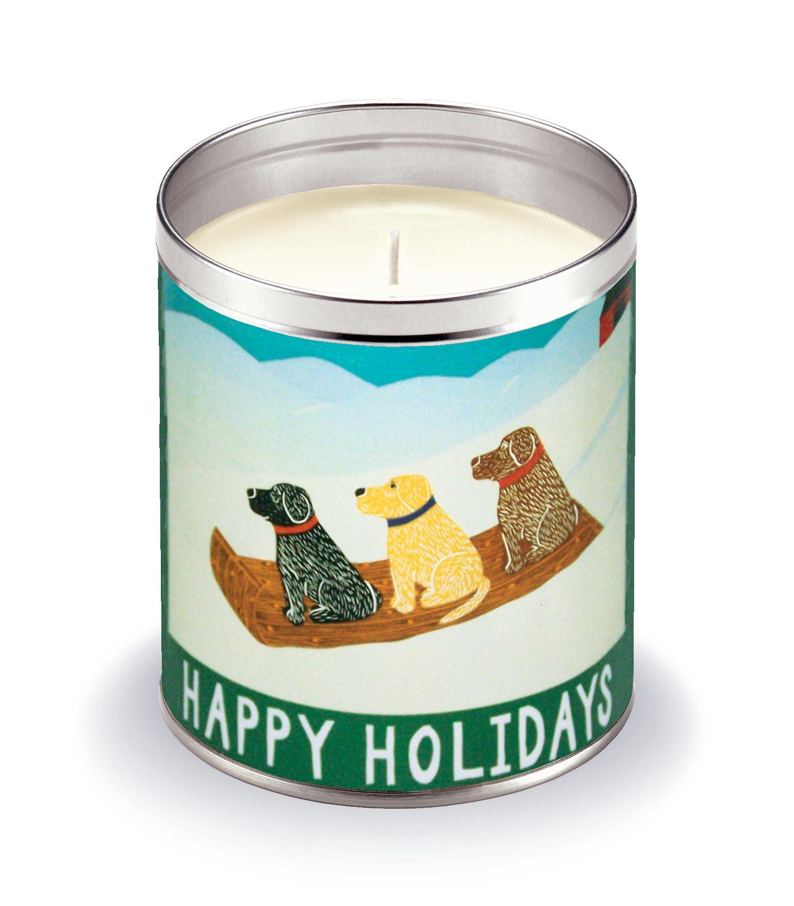 Aunt Sadie's Candles - Wholesale Travel Candles - Stephen Huneck's "Happy Holidays" Candle0