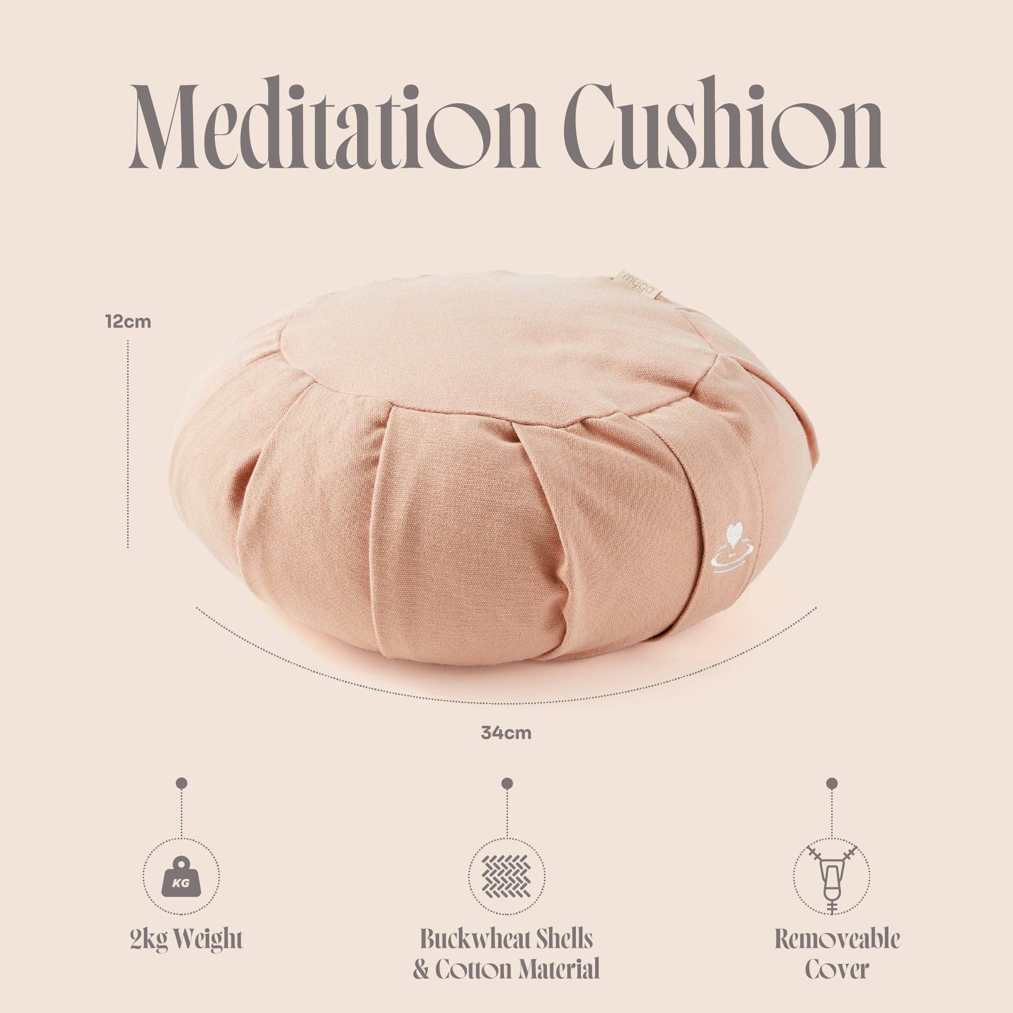 Myga - Wholesale Meditation Supplies - Zafu Meditation Cushions | Ergonomic Yoga & Mindfulness Prop53