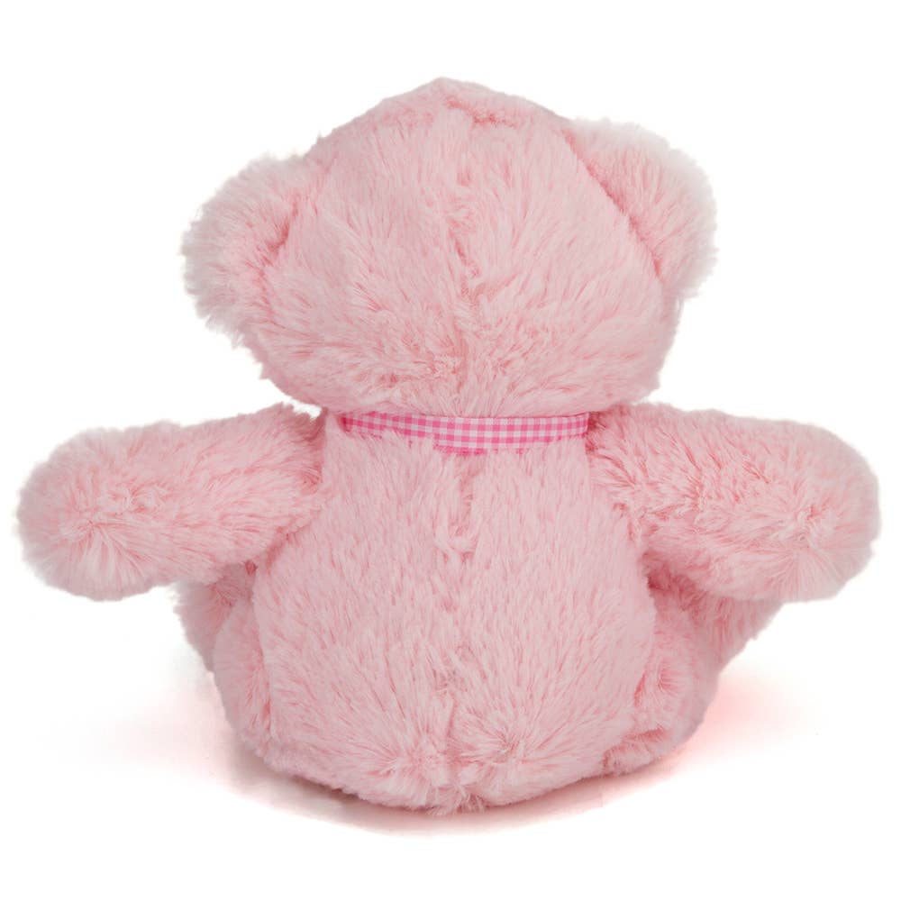 Plushland - Vente Peluche – enfant et bébé - Ours en peluche bébé garçon & bébé fille de 9″ | Ours avec ruban rose & bleu2