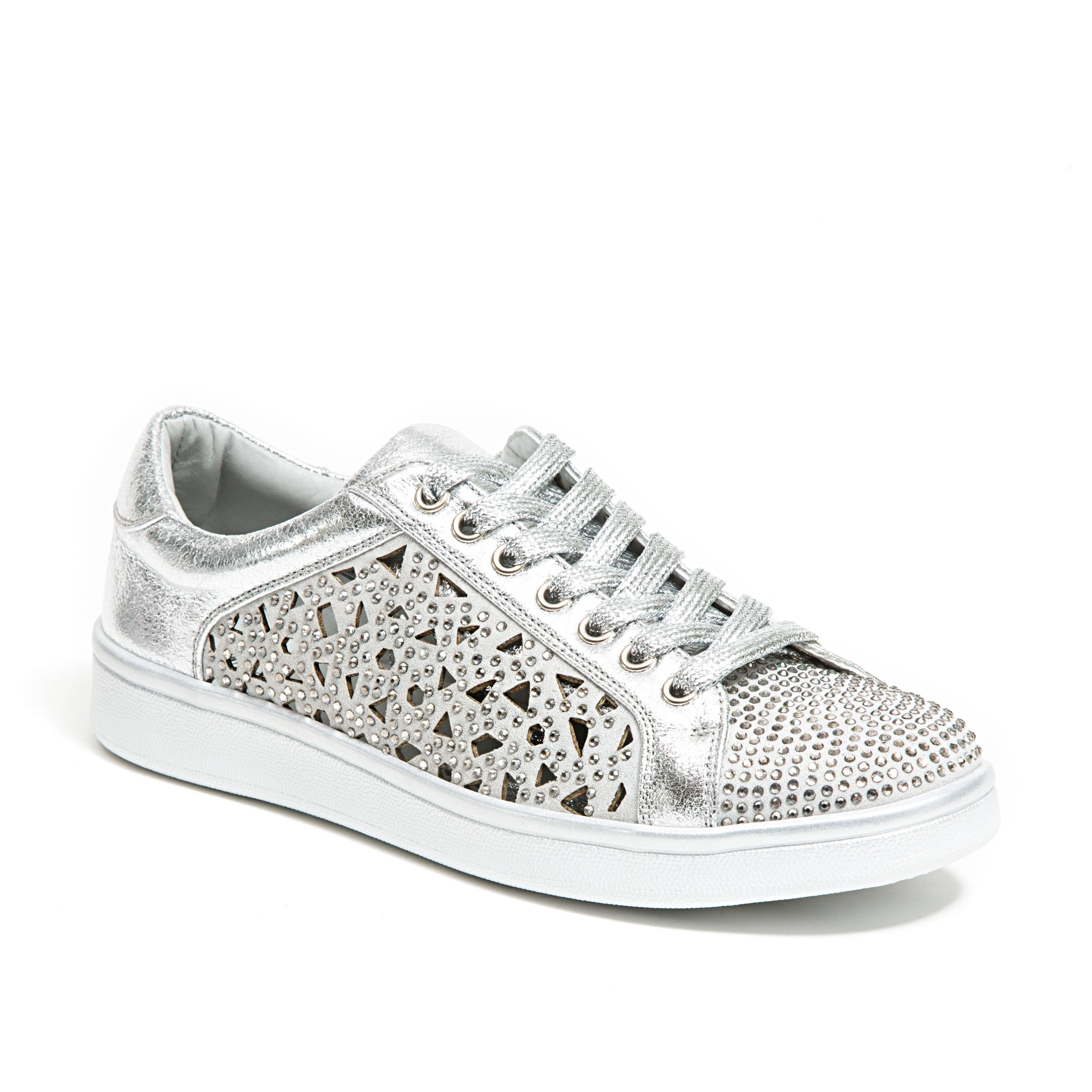 LADY COUTURE – Großhandel Lifestyle-Sneaker – Damen – Paris Sneaker mit Laser-Cut und Strasssteinen, Low Top1