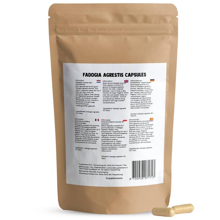 Cupplement – wholesale Oral supplement/vitamin – Fadogia Agrestis 10% Extract - 60 Capsules - Highest Quality