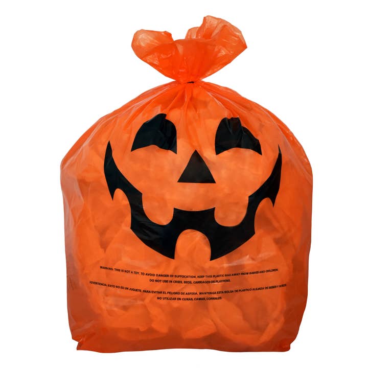 KINREX - Wholesale Outdoor Ornament/Decor - Halloween Pumpkin Bags - Pack Of 3 With Twist Ties6