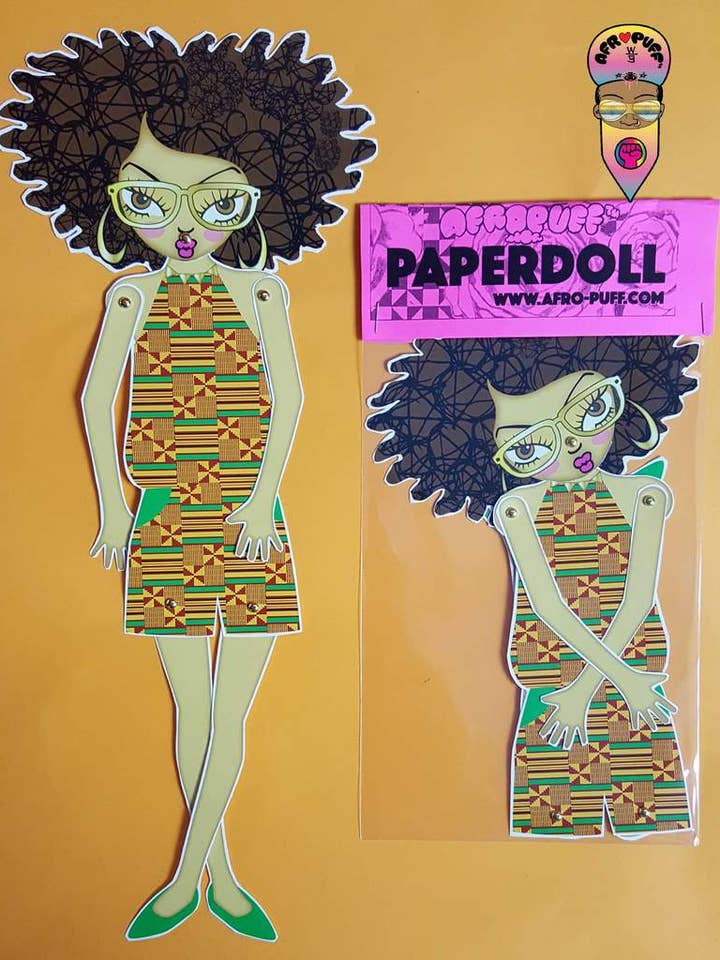 AfroPuff™ Rachel Paper Doll - Small for wholesale by AfroPuff