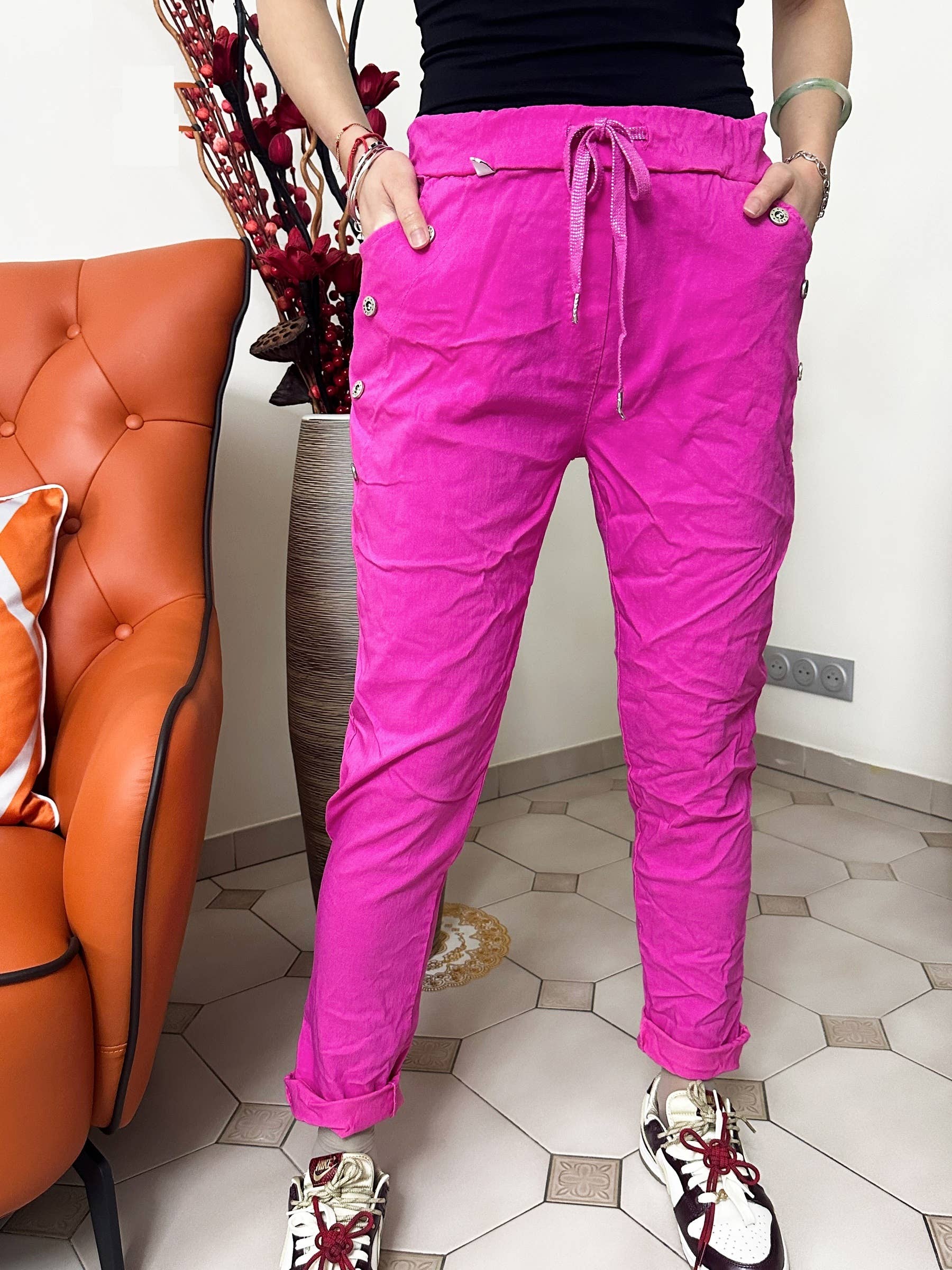 ZAFA PARIS - Wholesale Broek - Dames - 14F22P229 - magic viscose broek met knoop1