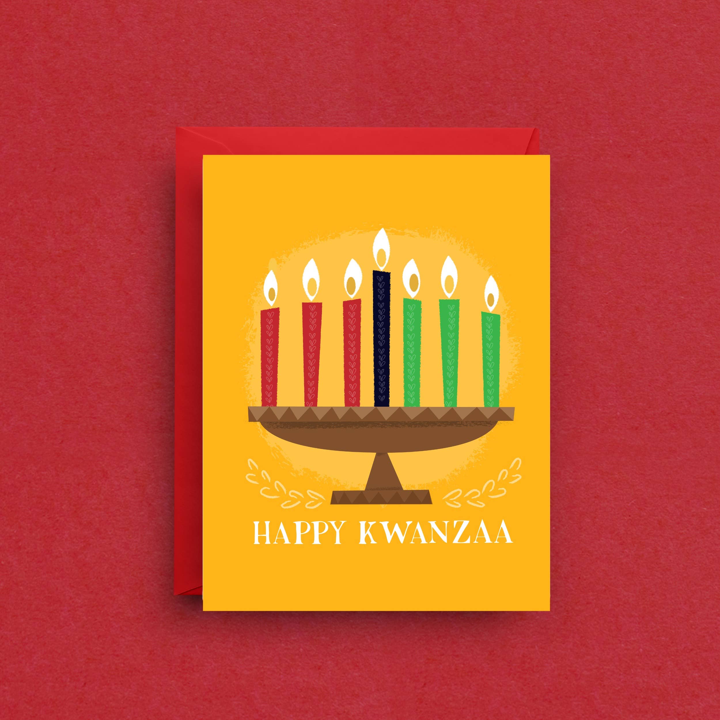 Nicole Marie Paperie - Vente Cartes Kwanzaa - Carte de vœux de la fête des lumières de Kwanzaa
