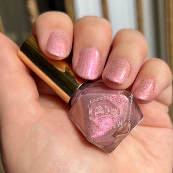 Palafoxia Beauty - Wholesale Nail Polish - Smitten - Iridescent Pink And Holo Glitter - Nail Polish