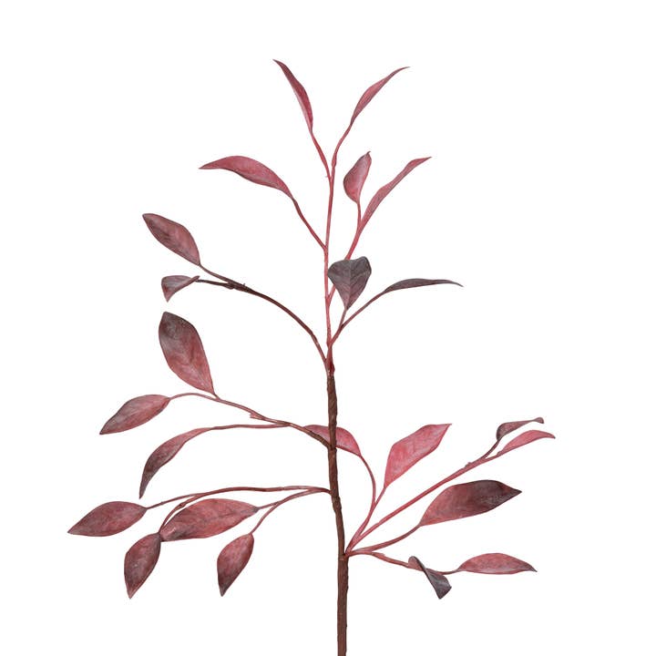 Park Hill Collection - Wholesale Artificial Flowers - Park Hill Collection Crimson Bay Leaf Spray