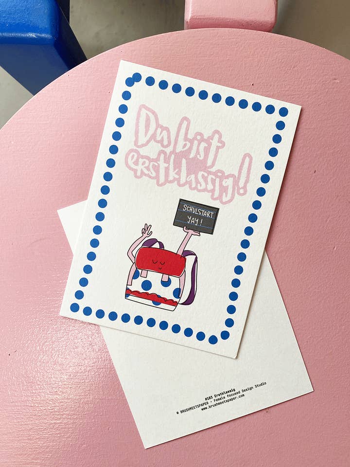 "Di prima classe" - Carta per il ritorno a scuola 🎨✏️🍐 per la vendita all'ingrosso da parte di brushmeetspaper