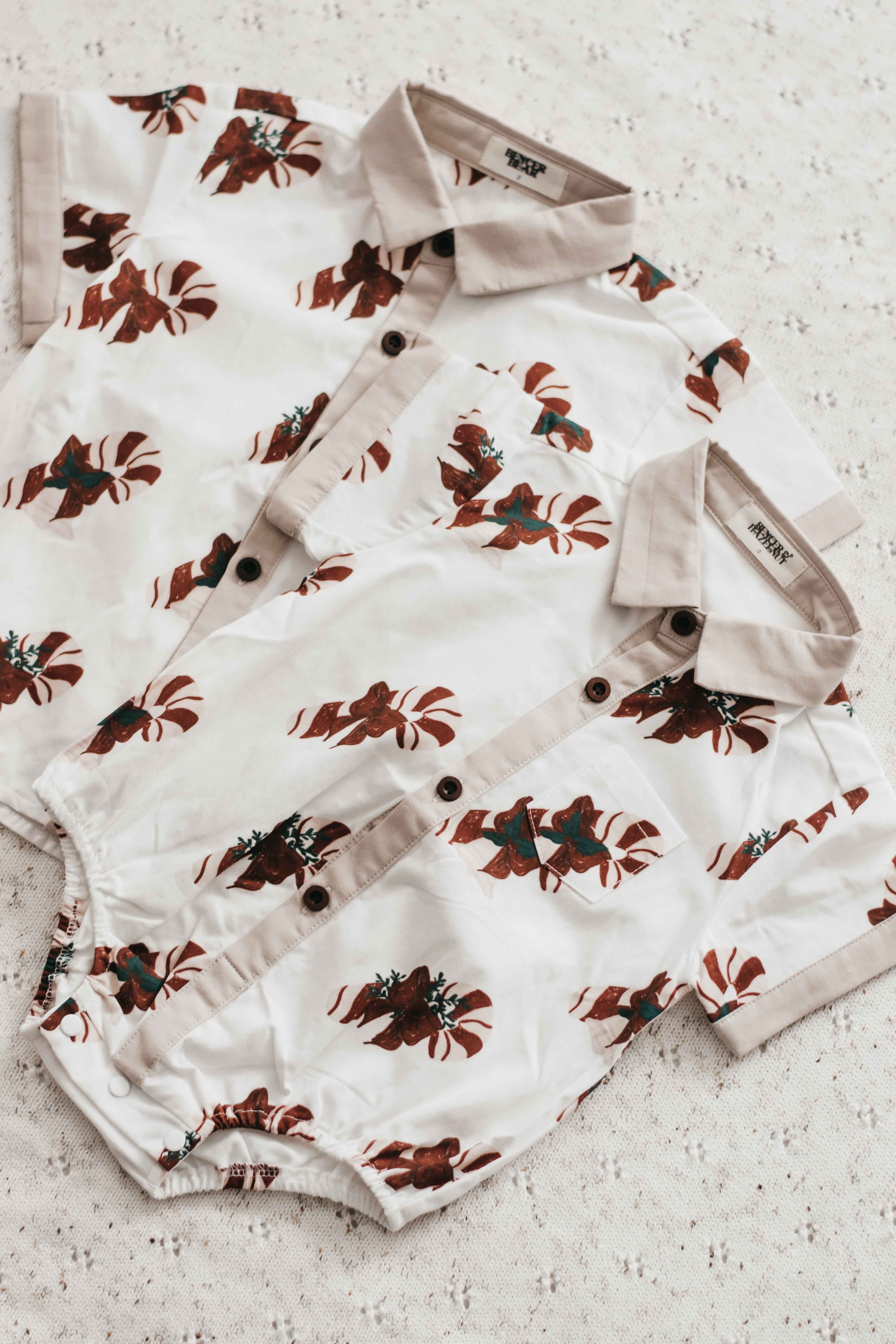 Bencer & Hazelnut - Wholesale Buttoned-down shirt – Kids - Kids Collared Shirt: Candy Cane4