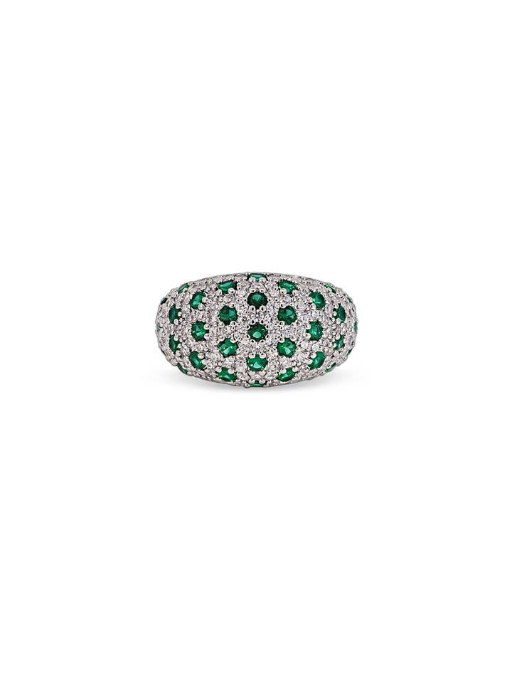 Florence Embellished Polka Dot Cocktail Ring for wholesale by Maudella