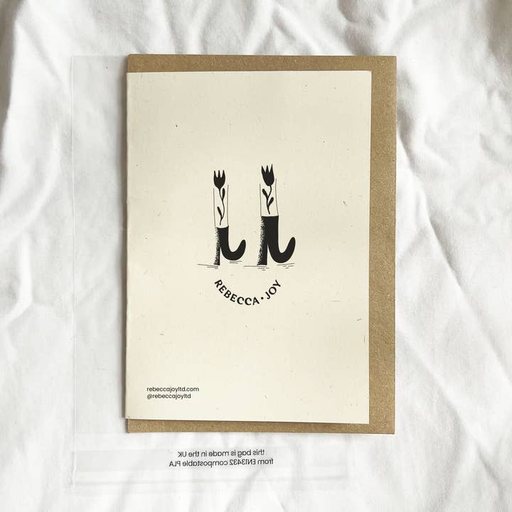 Rebecca Joy Ltd – wholesale Everyday greeting card – 'Thank you for helping me grow' | A6 Greetings Card 1