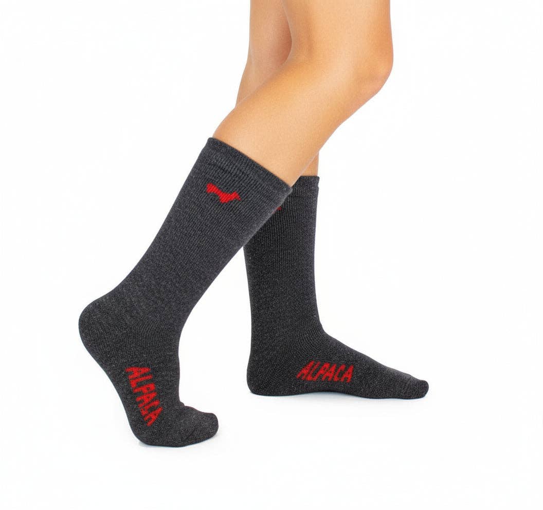 Lanart Alpaca - Wholesale Socks - Unisex - Everest Outdoor Alpaca Socks Charcoal2