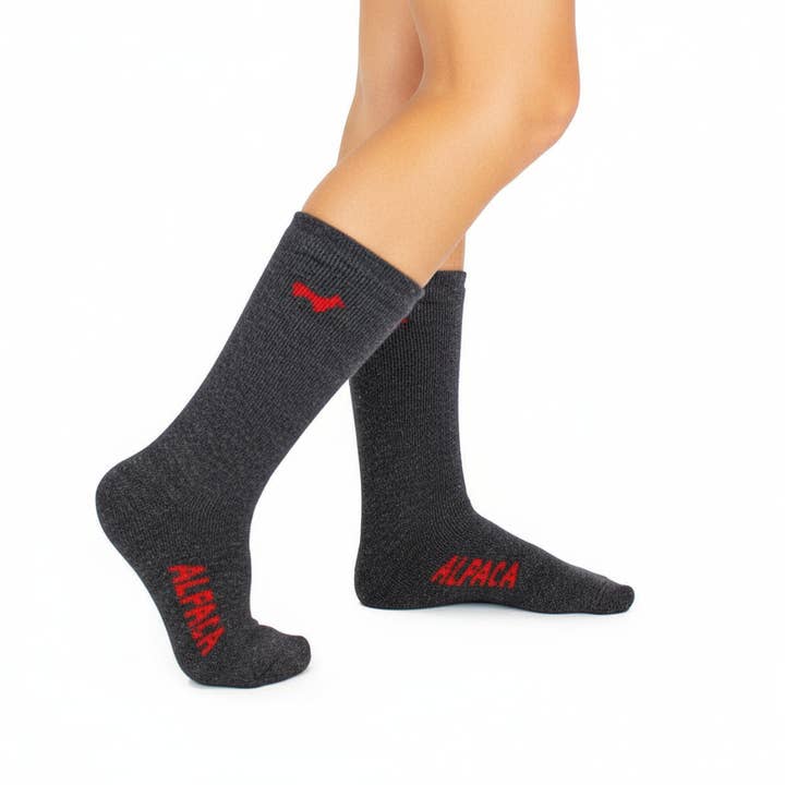 Lanart Alpaca - Wholesale Socks - Unisex - Everest Outdoor Alpaca Socks Charcoal2