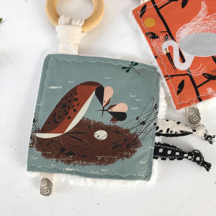 The Bird & Elephant - Wholesale Crinkle Tag Toy - Baby - Infant Crinkle Toys, Charlie Harper Birds