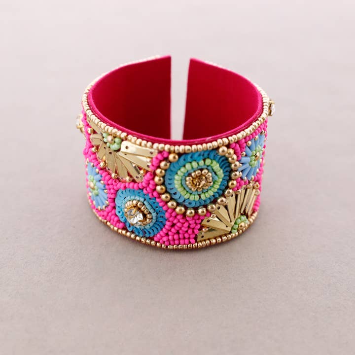 Sonata - Wholesale Snap jewellery - Adjustable Ethnic Beaded Bracelet2