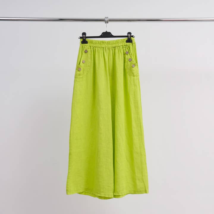 Cecile Wang - Wholesale Pants - Women's - Linen wide leg pants 4352