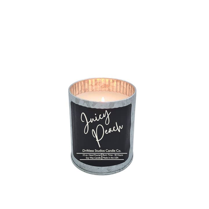 Driftless Studios - Wholesale Jar/Filled Candle - Juicy Peach Summer Decor Candle - Scented Rustic Candles3