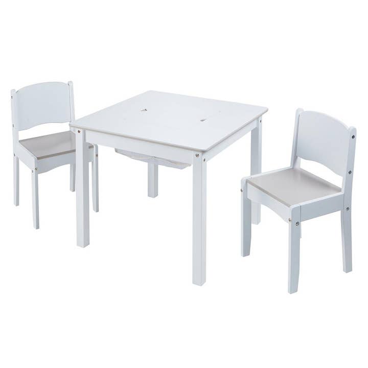 Daniel James - Vente Chaise – enfant - Ensemble table d'activités blanche pour enfants avec 2 chaises1