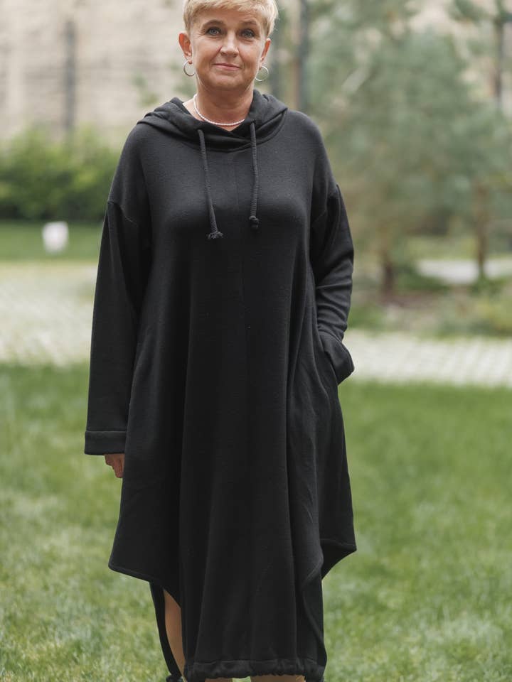 Vestido de lana con capucha Casablanca para venta al por mayor de VIL'NI