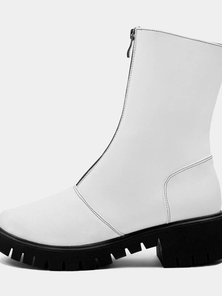 Cyber-Stiefel Weiße Kaktusleder-Stiefeletten für den Großhandel von Bohema Clothing