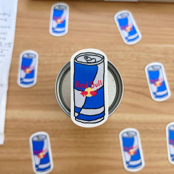 Happyish Brand – wholesale Telefon- och laptopklistermärken – Redbull Sticker - Energidrycker - Klistermärken för bärbara datorer