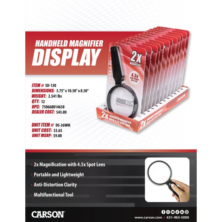 Carson - Wholesale Magnifying Glass - Shelf Display